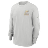 NFL Pittsburgh Steelers Nike Heavy Max90 Long Sleeve T-Shirt - Gray