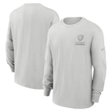 NFL Las Vegas Raiders Nike Heavy Max90 Long Sleeve T-Shirt - Gray