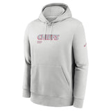 NFL Kansas City Chiefs Nike HD Stack Club Pullover Hoodie - Gray