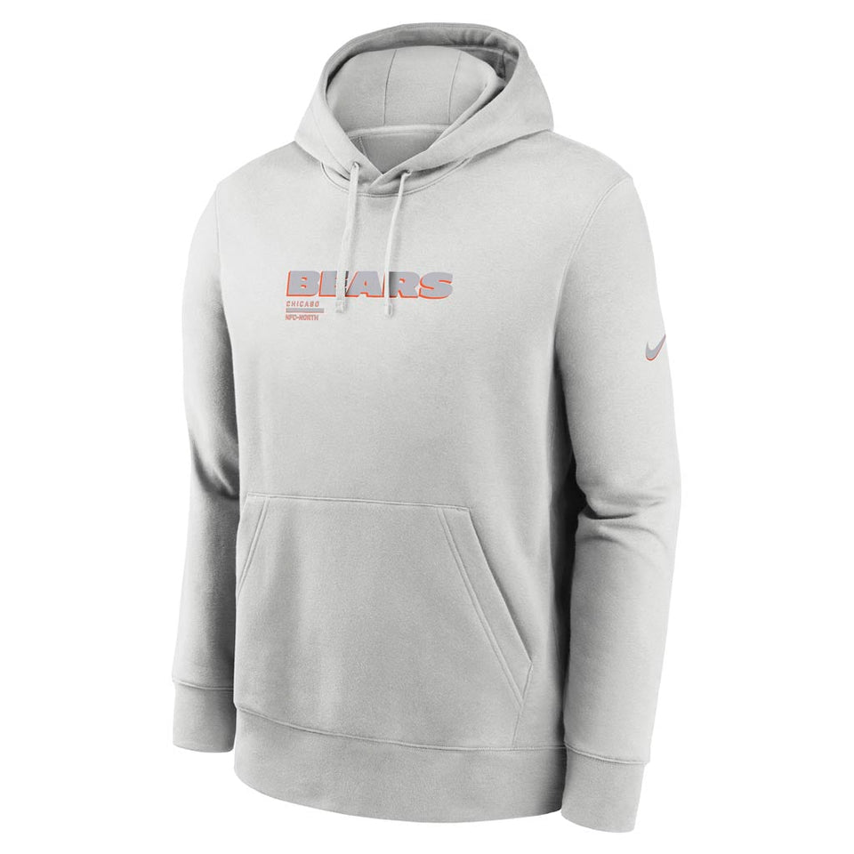 NFL Chicago Bears Nike HD Stack Club Pullover Hoodie - Gray