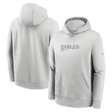 NFL Philadelphia Eagles Nike HD Stack Club Pullover Hoodie - Gray