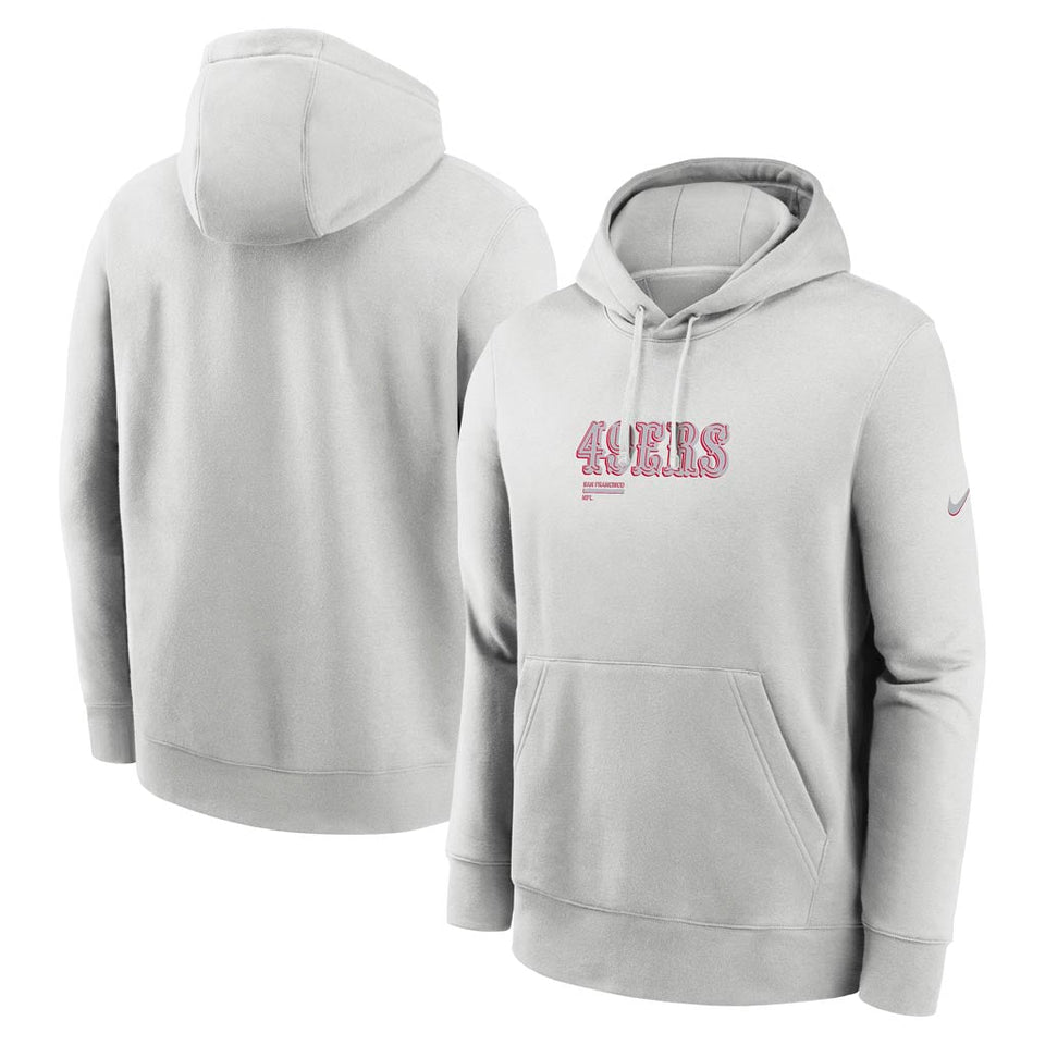 NFL San Francisco 49ers Nike HD Stack Club Pullover Hoodie - Gray