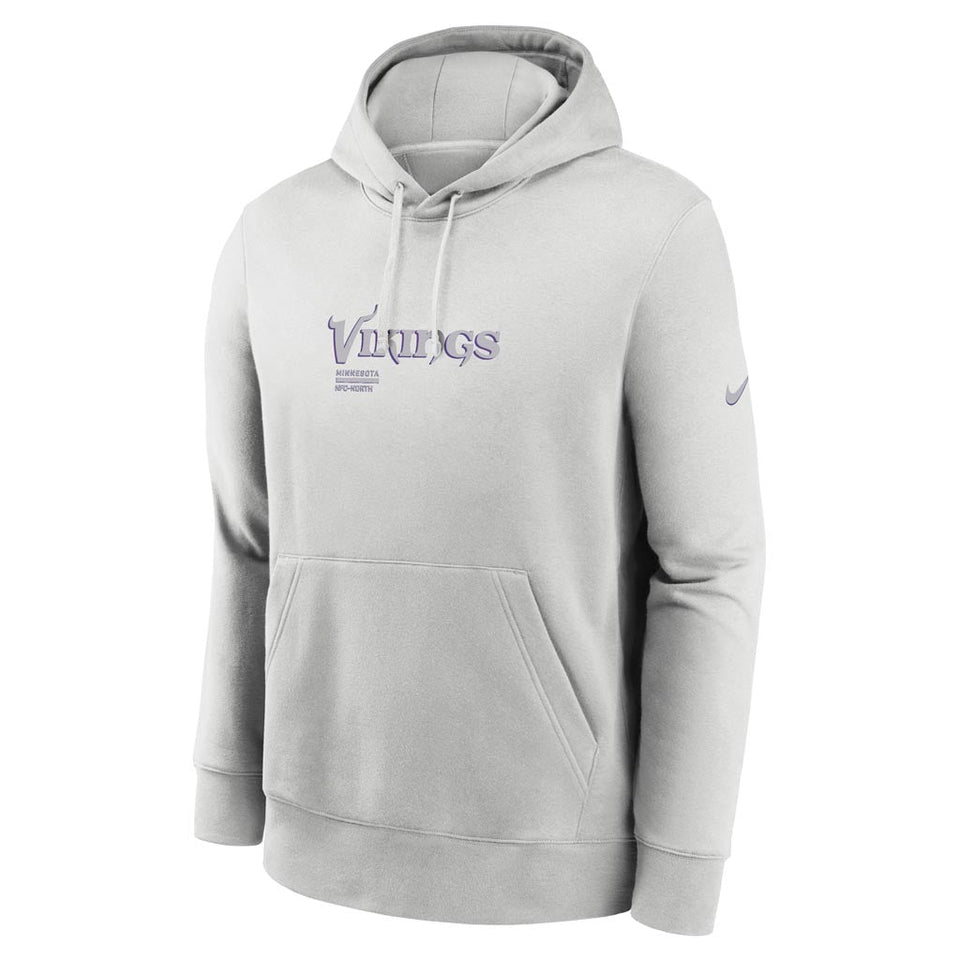 NFL Minnesota Vikings Nike HD Stack Club Pullover Hoodie - Gray