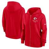 NFL Kansas City Chiefs Women's Nike Rewind Phoenix Full-Zip Hoodie - Red