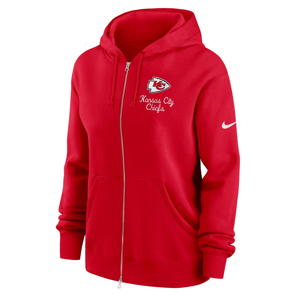 NFL Kansas City Chiefs Women's Nike Rewind Phoenix Full-Zip Hoodie - Red