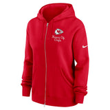 NFL Kansas City Chiefs Women's Nike Rewind Phoenix Full-Zip Hoodie - Red
