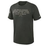 NFL Los Angeles Chargers Nike 2025 Salute to Service Slub T-Shirt - Green