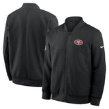 NFL San Francisco 49ers Nike 2025 Sideline Bomber Jacket - Black
