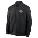 NFL San Francisco 49ers Nike 2025 Sideline Bomber Jacket - Black