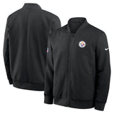 NFL Pittsburgh Steelers Nike 2025 Sideline Bomber Jacket - Black