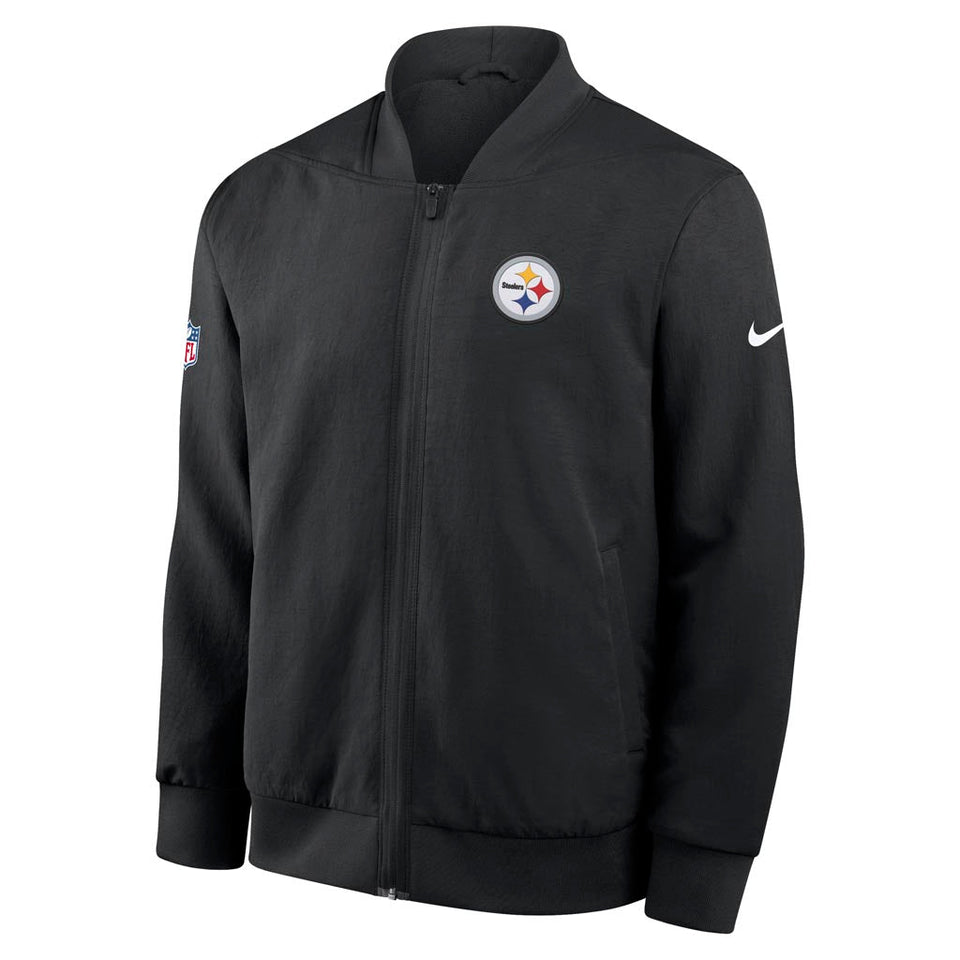 NFL Pittsburgh Steelers Nike 2025 Sideline Bomber Jacket - Black