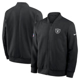 NFL Las Vegas Raiders Nike 2025 Sideline Bomber Jacket - Black