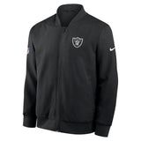 NFL Las Vegas Raiders Nike 2025 Sideline Bomber Jacket - Black