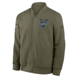 NFL Detroit Lions Nike 2025 Salute to Service Bomber Jacket - Green