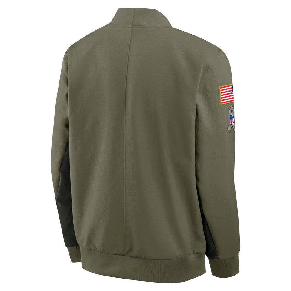 NFL Las Vegas Raiders Nike 2025 Salute to Service Bomber Jacket - Green
