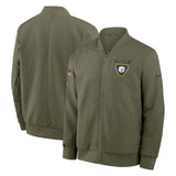 NFL Pittsburgh Steelers Nike 2025 Salute to Service Bomber Jacket - Green