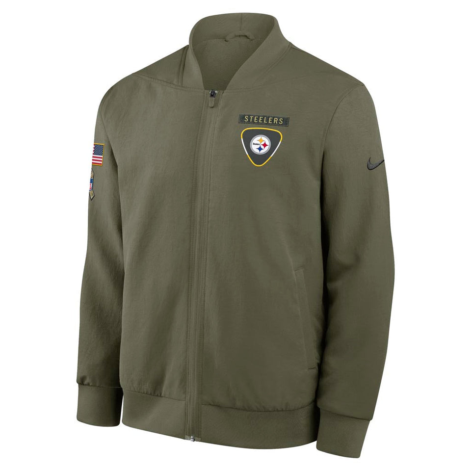 NFL Pittsburgh Steelers Nike 2025 Salute to Service Bomber Jacket - Green