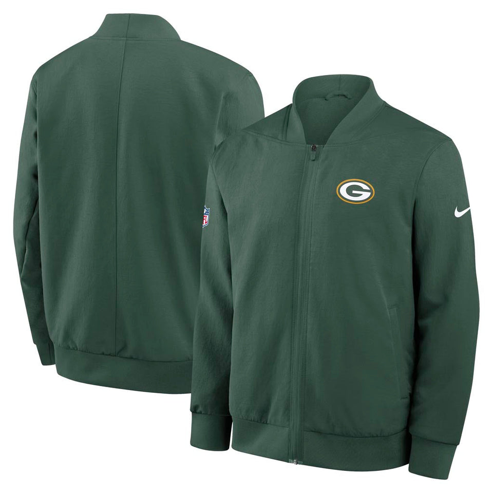 NFL Green Bay Packers Nike 2025 Sideline Bomber Jacket - Green