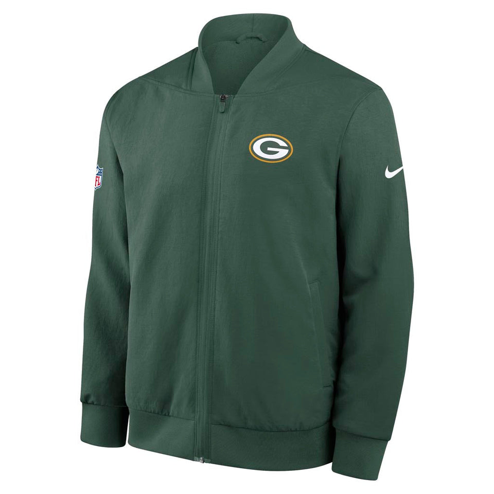 NFL Green Bay Packers Nike 2025 Sideline Bomber Jacket - Green