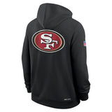 NFL San Francisco 49ers Nike 2025 Sideline Full Zip Hoodie - Black