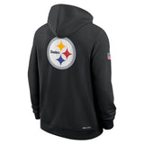 NFL Pittsburgh Steelers Nike 2025 Sideline Full Zip Hoodie - Black