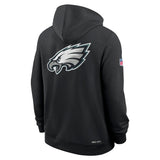 NFL Philadelphia Eagles Nike 2025 Sideline Full Zip Hoodie - Black