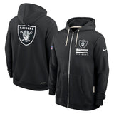 NFL Las Vegas Raiders Nike 2025 Sideline Full Zip Hoodie - Black