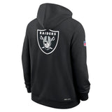 NFL Las Vegas Raiders Nike 2025 Sideline Full Zip Hoodie - Black