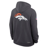 NFL Denver Broncos Nike 2025 Sideline Full Zip Hoodie - Charcoal
