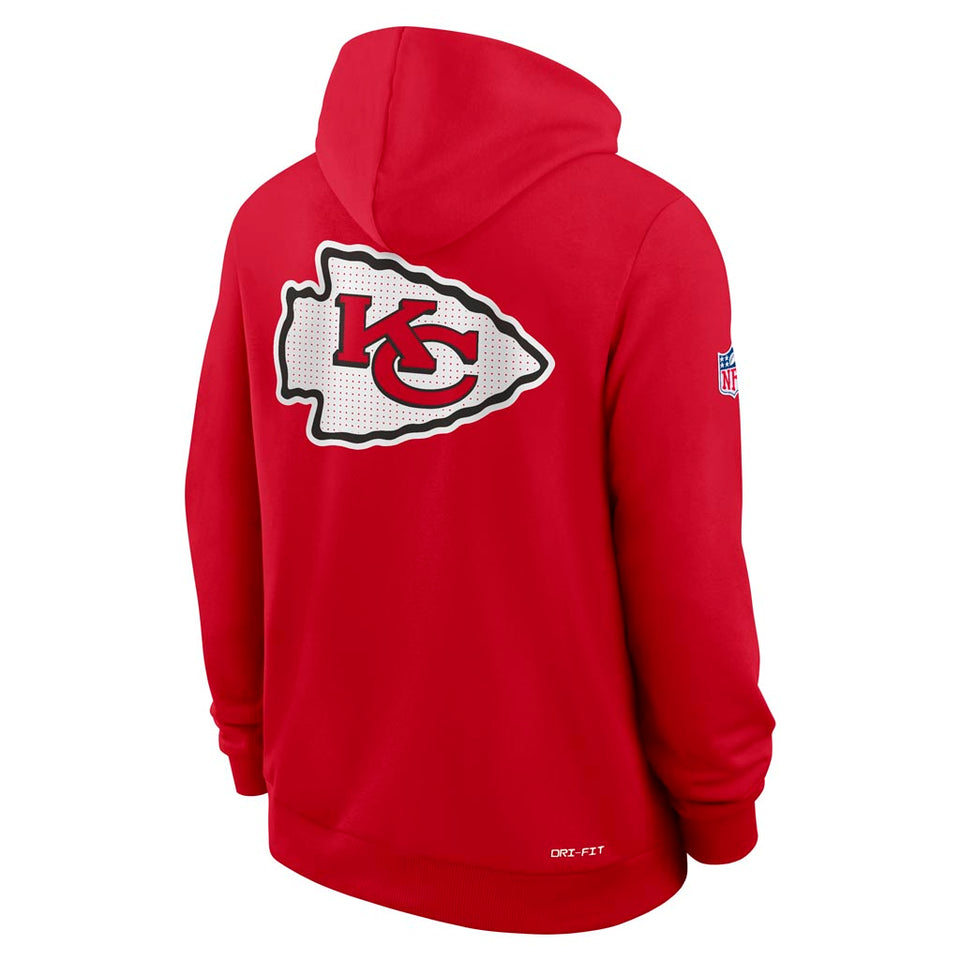 NFL Kansas City Chiefs Nike 2025 Sideline Full Zip Hoodie - Red