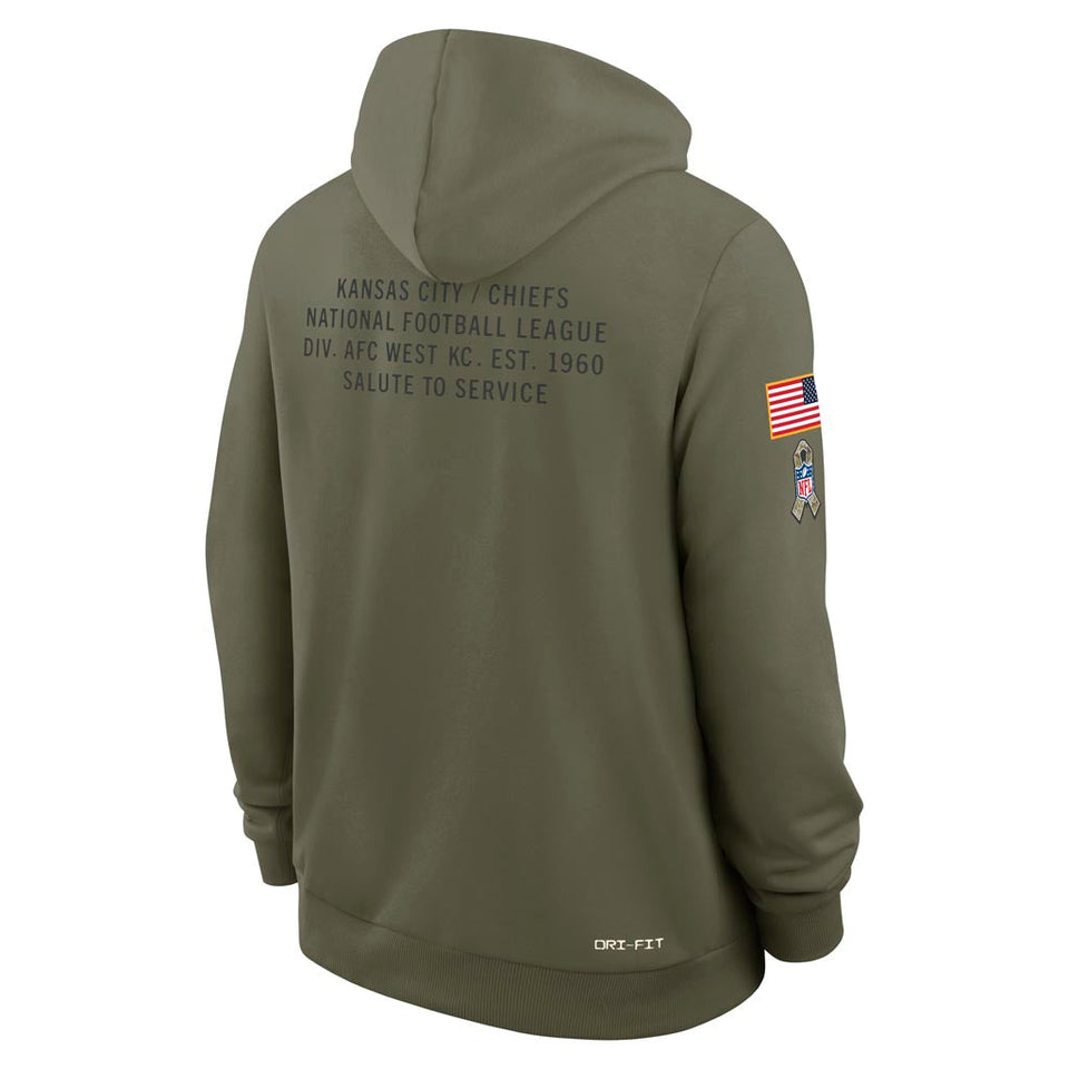 NFL Kansas City Chiefs Nike 2025 Salute to Service Pullover Hoodie - Green