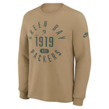 NFL Green Bay Packers Nike Rewind Slub Long Sleeve T-Shirt - Tan