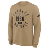 NFL Las Vegas Raiders Nike Rewind Slub Long Sleeve T-Shirt - Tan