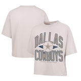 NFL Dallas Cowboys Women's '47 Windthrow Ravine Crop Top T-Shirt - Tan