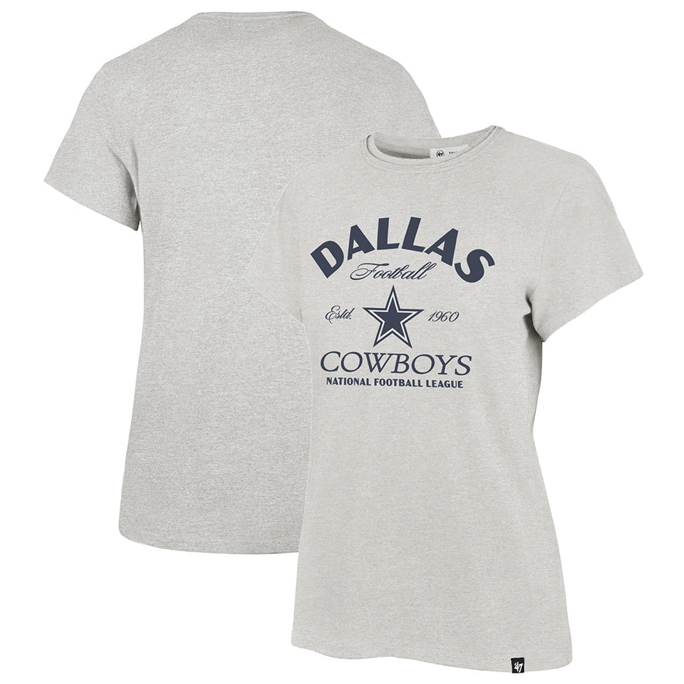 NFL Dallas Cowboys Women's '47 Break Free Frankie T-Shirt - Gray