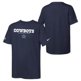 NFL Dallas Cowboys Youth Nike Tri-Blend T-Shirt - Navy