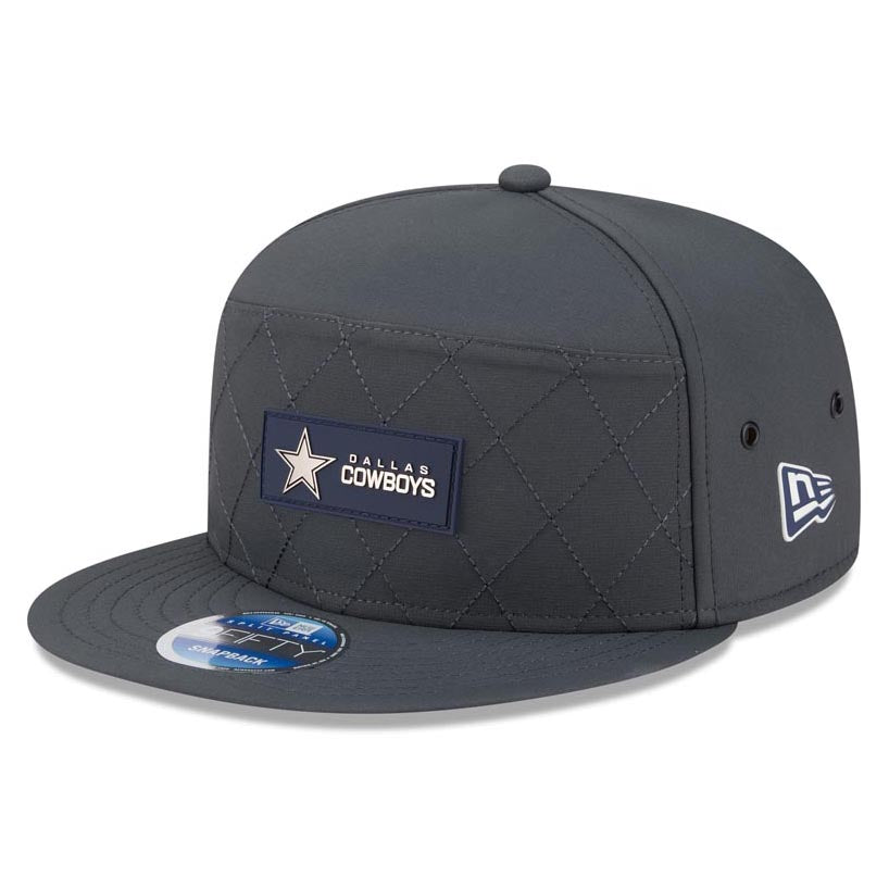 NFL Dallas Cowboys New Era 2025 Sideline 9FIFTY Split Panel Snapback Hat - Charcoal
