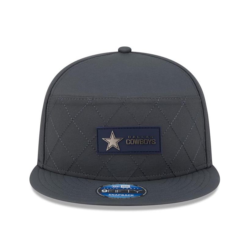 NFL Dallas Cowboys New Era 2025 Sideline 9FIFTY Split Panel Snapback Hat - Charcoal