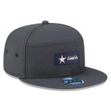 NFL Dallas Cowboys New Era 2025 Sideline 9FIFTY Split Panel Snapback Hat - Charcoal