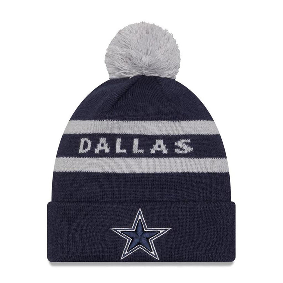 NFL Dallas Cowboys New Era Two-Tone Text Knit Hat - Navy