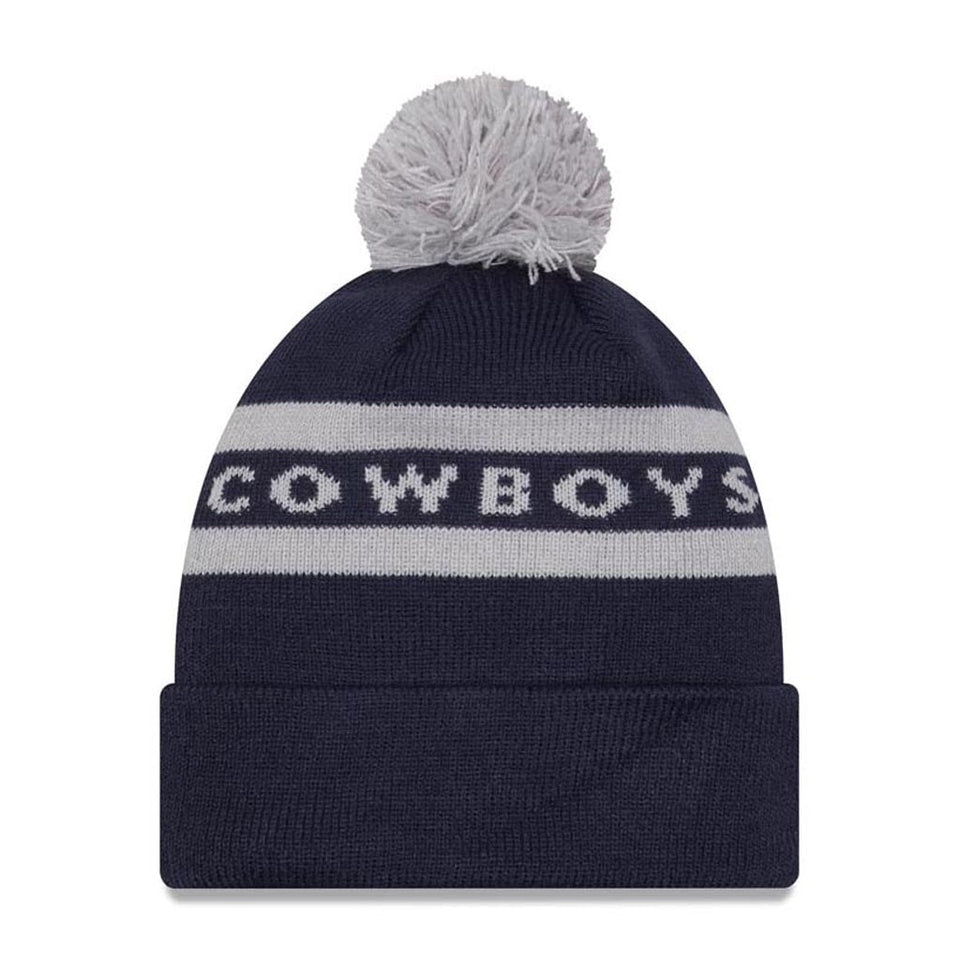 NFL Dallas Cowboys New Era Two-Tone Text Knit Hat - Navy