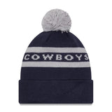 NFL Dallas Cowboys New Era Two-Tone Text Knit Hat - Navy
