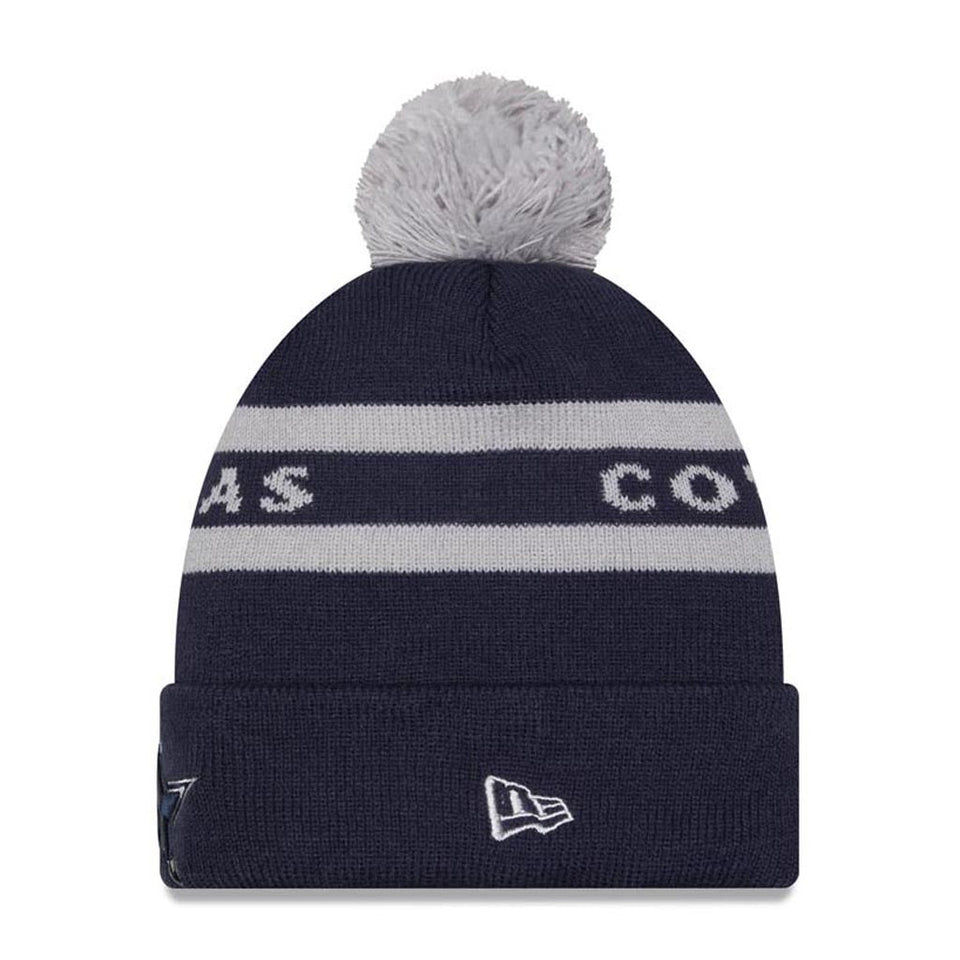 NFL Dallas Cowboys New Era Two-Tone Text Knit Hat - Navy