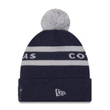 NFL Dallas Cowboys New Era Two-Tone Text Knit Hat - Navy