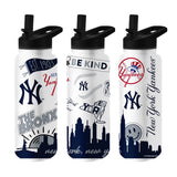 NFL New York Yankees Logo Brands 34oz Native Quencher Bottle - White