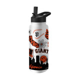 NFL San Francisco Giants Logo Brands 34oz Native Quencher Bottle - White