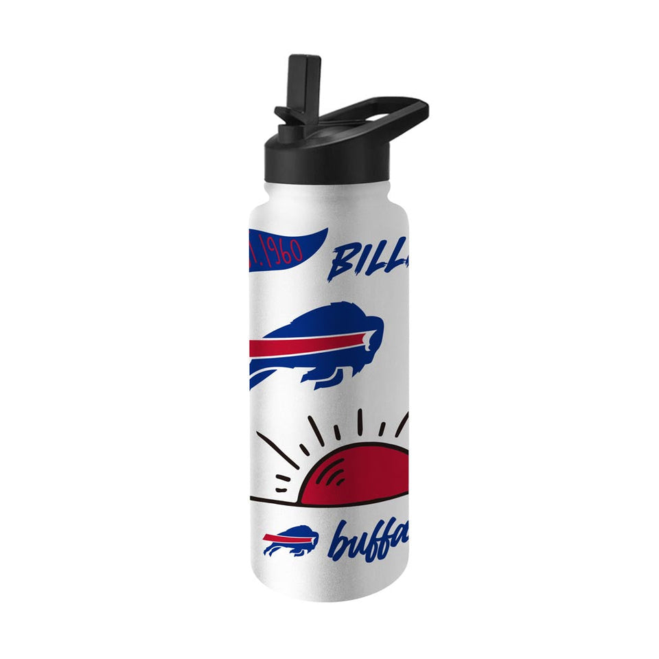 NFL Buffalo Bills Logo Brands 34oz Native Quencher Bottle - White