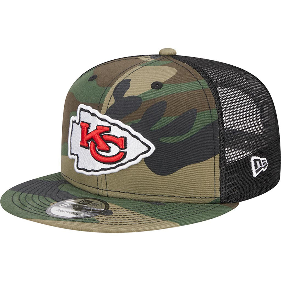 NFL Kansas City Chiefs New Era Mesh Trucker 9FIFTY Snapback Hat - Camo