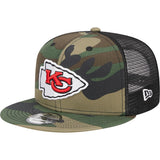 NFL Kansas City Chiefs New Era Mesh Trucker 9FIFTY Snapback Hat - Camo