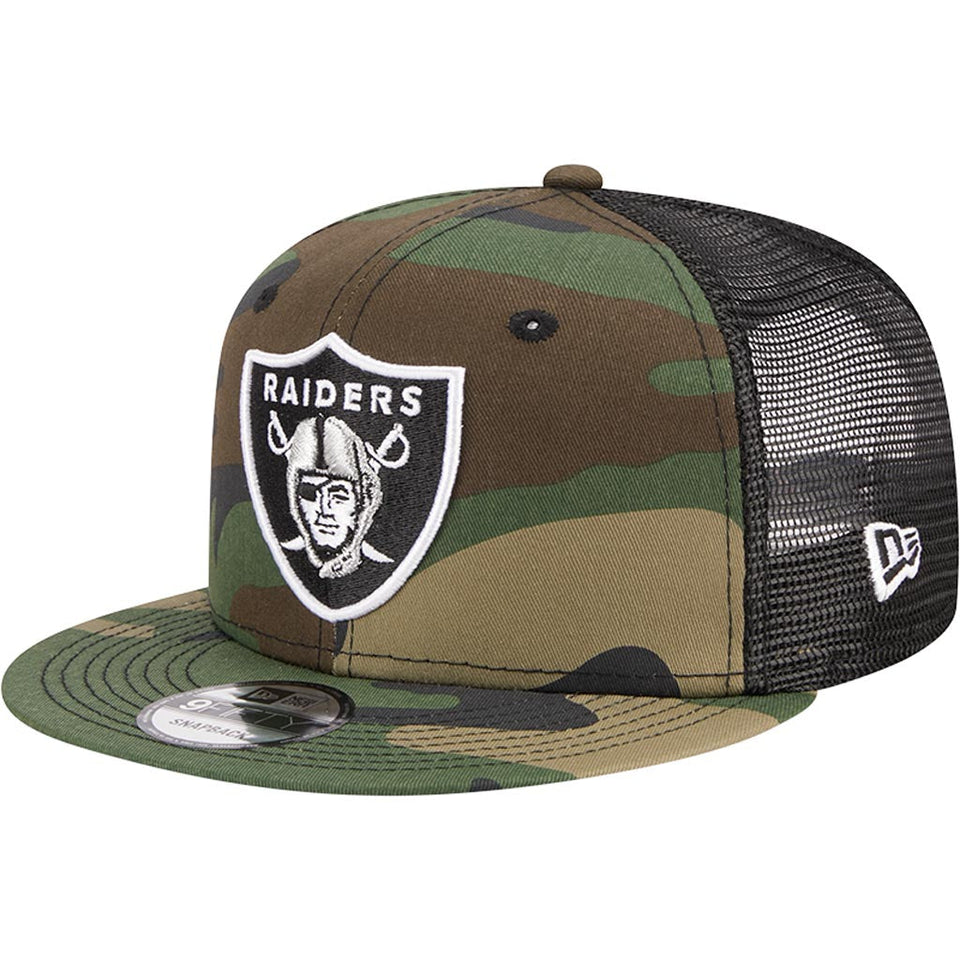 NFL Las Vegas Raiders New Era Mesh Trucker 9FIFTY Snapback Hat - Camo